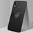 Coque Ultra Fine Silicone Souple Housse Etui avec Support Bague Anneau Aimante Magnetique pour Huawei P Smart (2019) Noir