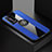 Coque Ultra Fine Silicone Souple Housse Etui avec Support Bague Anneau Aimante Magnetique pour Huawei P40 Pro+ Plus Bleu