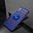 Coque Ultra Fine Silicone Souple Housse Etui avec Support Bague Anneau Aimante Magnetique pour Samsung Galaxy A01 SM-A015 Bleu