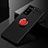 Coque Ultra Fine Silicone Souple Housse Etui avec Support Bague Anneau Aimante Magnetique pour Samsung Galaxy S20 FE 5G Rouge et Noir