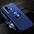 Coque Ultra Fine Silicone Souple Housse Etui avec Support Bague Anneau Aimante Magnetique pour Vivo X50 Pro 5G Bleu