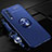 Coque Ultra Fine Silicone Souple Housse Etui avec Support Bague Anneau Aimante Magnetique pour Vivo Y20i India Bleu