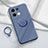 Coque Ultra Fine Silicone Souple Housse Etui avec Support Bague Anneau Aimante Magnetique S01 pour Oppo Reno9 5G Gris Lavende