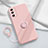 Coque Ultra Fine Silicone Souple Housse Etui avec Support Bague Anneau Aimante Magnetique S01 pour Samsung Galaxy S20 FE (2022) 5G Rose