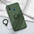 Coque Ultra Fine Silicone Souple Housse Etui avec Support Bague Anneau Aimante Magnetique S01 pour Vivo Y12 Vert Nuit