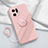 Coque Ultra Fine Silicone Souple Housse Etui avec Support Bague Anneau Aimante Magnetique S03 pour Oppo Find X5 5G Rose