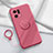 Coque Ultra Fine Silicone Souple Housse Etui avec Support Bague Anneau Aimante Magnetique S03 pour Oppo Find X5 5G Rouge