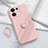 Coque Ultra Fine Silicone Souple Housse Etui avec Support Bague Anneau Aimante Magnetique S04 pour Xiaomi Redmi Note 13 5G Rose