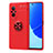 Coque Ultra Fine Silicone Souple Housse Etui avec Support Bague Anneau Aimante Magnetique SD1 pour Huawei Honor 50 SE 5G Rouge