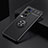 Coque Ultra Fine Silicone Souple Housse Etui avec Support Bague Anneau Aimante Magnetique SD1 pour Vivo X60 Pro+ Plus 5G Noir