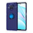 Coque Ultra Fine Silicone Souple Housse Etui avec Support Bague Anneau Aimante Magnetique SD1 pour Xiaomi Mi 10T Lite 5G Bleu