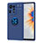 Coque Ultra Fine Silicone Souple Housse Etui avec Support Bague Anneau Aimante Magnetique SD1 pour Xiaomi Mi Mix 4 5G Bleu