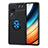 Coque Ultra Fine Silicone Souple Housse Etui avec Support Bague Anneau Aimante Magnetique SD1 pour Xiaomi Poco F4 5G Bleu et Noir