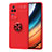 Coque Ultra Fine Silicone Souple Housse Etui avec Support Bague Anneau Aimante Magnetique SD1 pour Xiaomi Poco F4 5G Rouge