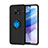 Coque Ultra Fine Silicone Souple Housse Etui avec Support Bague Anneau Aimante Magnetique SD1 pour Xiaomi Redmi 10X 5G Bleu et Noir