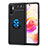 Coque Ultra Fine Silicone Souple Housse Etui avec Support Bague Anneau Aimante Magnetique SD1 pour Xiaomi Redmi Note 11 SE 5G Bleu et Noir