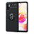 Coque Ultra Fine Silicone Souple Housse Etui avec Support Bague Anneau Aimante Magnetique SD1 pour Xiaomi Redmi Note 11 SE 5G Noir