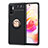 Coque Ultra Fine Silicone Souple Housse Etui avec Support Bague Anneau Aimante Magnetique SD1 pour Xiaomi Redmi Note 11 SE 5G Or et Noir