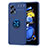 Coque Ultra Fine Silicone Souple Housse Etui avec Support Bague Anneau Aimante Magnetique SD1 pour Xiaomi Redmi Note 11T Pro 5G Bleu