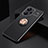 Coque Ultra Fine Silicone Souple Housse Etui avec Support Bague Anneau Aimante Magnetique SD1 pour Xiaomi Redmi Note 13 Pro+ Plus 5G Or et Noir