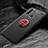 Coque Ultra Fine Silicone Souple Housse Etui avec Support Bague Anneau Aimante Magnetique SD2 pour Vivo Y12 Rouge et Noir