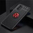 Coque Ultra Fine Silicone Souple Housse Etui avec Support Bague Anneau Aimante Magnetique SD2 pour Xiaomi Mi 11X Pro 5G Rouge et Noir