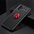Coque Ultra Fine Silicone Souple Housse Etui avec Support Bague Anneau Aimante Magnetique SD2 pour Xiaomi Redmi Note 10 4G Rouge et Noir