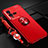 Coque Ultra Fine Silicone Souple Housse Etui avec Support Bague Anneau Aimante Magnetique SD3 pour Vivo iQOO 10 Pro 5G Rouge