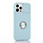 Coque Ultra Fine Silicone Souple Housse Etui avec Support Bague Anneau Aimante Magnetique T01 pour Apple iPhone 12 Pro Bleu Clair