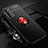 Coque Ultra Fine Silicone Souple Housse Etui avec Support Bague Anneau Aimante Magnetique T01 pour Huawei Honor Play4 5G Rouge et Noir