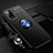 Coque Ultra Fine Silicone Souple Housse Etui avec Support Bague Anneau Aimante Magnetique T01 pour Huawei Honor Play4 Pro 5G Bleu et Noir