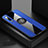 Coque Ultra Fine Silicone Souple Housse Etui avec Support Bague Anneau Aimante Magnetique T01 pour Huawei P30 Bleu