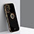 Coque Ultra Fine Silicone Souple Housse Etui avec Support Bague Anneau Aimante Magnetique T01 pour Samsung Galaxy S21 Ultra 5G Noir
