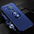 Coque Ultra Fine Silicone Souple Housse Etui avec Support Bague Anneau Aimante Magnetique T01 pour Xiaomi Redmi Note 9 Bleu