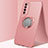 Coque Ultra Fine Silicone Souple Housse Etui avec Support Bague Anneau Aimante Magnetique T02 pour Huawei Honor Play4 5G Or Rose