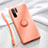 Coque Ultra Fine Silicone Souple Housse Etui avec Support Bague Anneau Aimante Magnetique T03 pour Huawei P30 Pro New Edition Orange