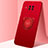 Coque Ultra Fine Silicone Souple Housse Etui avec Support Bague Anneau Aimante Magnetique T03 pour Xiaomi Mi 10T Lite 5G Rouge