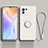 Coque Ultra Fine Silicone Souple Housse Etui avec Support Bague Anneau Aimante Magnetique T03 pour Xiaomi Mi 11 5G Blanc