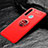 Coque Ultra Fine Silicone Souple Housse Etui avec Support Bague Anneau Aimante Magnetique T04 pour Xiaomi Redmi Note 8 (2021) Rouge