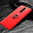 Coque Ultra Fine Silicone Souple Housse Etui avec Support Bague Anneau Aimante Magnetique T04 pour Xiaomi Redmi Note 8 Pro Rouge