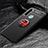 Coque Ultra Fine Silicone Souple Housse Etui avec Support Bague Anneau Aimante Magnetique T04 pour Xiaomi Redmi Note 8 Rouge et Noir