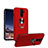 Coque Ultra Fine Silicone Souple Housse Etui avec Support Bague Anneau Aimante Magnetique T05 pour Xiaomi Redmi Note 8 Pro Rouge