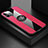 Coque Ultra Fine Silicone Souple Housse Etui avec Support Bague Anneau Aimante Magnetique T06 pour Apple iPhone 11 Pro Rouge
