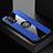 Coque Ultra Fine Silicone Souple Housse Etui avec Support Bague Anneau Aimante Magnetique X01L pour Oppo K9 5G Bleu