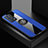 Coque Ultra Fine Silicone Souple Housse Etui avec Support Bague Anneau Aimante Magnetique X01L pour Oppo Reno6 Pro 5G Bleu