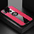 Coque Ultra Fine Silicone Souple Housse Etui avec Support Bague Anneau Aimante Magnetique X01L pour Samsung Galaxy M31 Prime Edition Rouge
