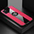 Coque Ultra Fine Silicone Souple Housse Etui avec Support Bague Anneau Aimante Magnetique X01L pour Samsung Galaxy Note 10 Lite Rouge