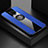 Coque Ultra Fine Silicone Souple Housse Etui avec Support Bague Anneau Aimante Magnetique X01L pour Xiaomi Poco M2 Pro Bleu