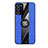 Coque Ultra Fine Silicone Souple Housse Etui avec Support Bague Anneau Aimante Magnetique X02L pour Samsung Galaxy Note 20 5G Bleu