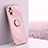 Coque Ultra Fine Silicone Souple Housse Etui avec Support Bague Anneau Aimante Magnetique XL1 pour Oppo Reno7 Z 5G Rose
